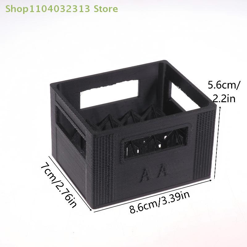 3D Printed Beer Crate Style Battery Storage Case No. 5 Aa No. 7 Aaa Battery Basket Home Decor Stackable Batteries Storage Box
