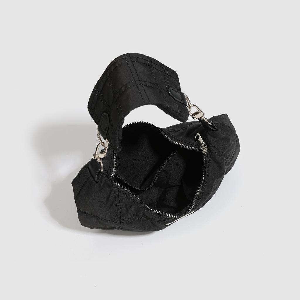 Bag Women'S Retro Black Dark Cloud Bag Niche Design Underarm Bag Portable Shoulder Bag Crescent Bag Tide