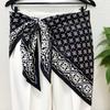 Spring and summer printed skirt women's triangle towel skirt curtain decorative belt towel stacked short skirt fart curtain new fashion