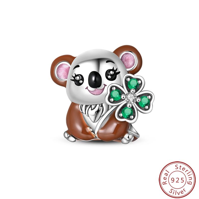 Sweet Copper Princess Dress Rabbit Koala Rainbow Horse Cat Charms Beads 3Mm Diy Fine Jewelry Gifts