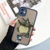 Custodia per telefono divertente anime giapponese Totoro per iPhone 11 12 13 14 Pro Max XR X 8 7 Plus Pro XS Mini Custodie con sensazione di pelle Copertura in silicone