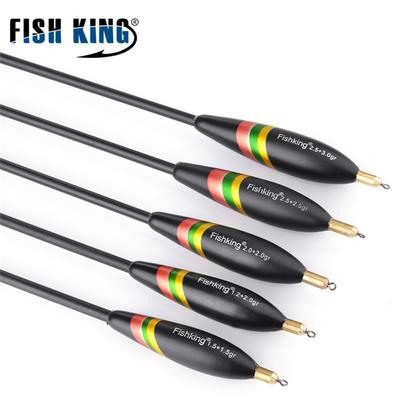 FTK Fishing Float 5PCS Mixd Sized Barguzinsky Bobbers Set Stopper Vertical Buoy with Copper Ring