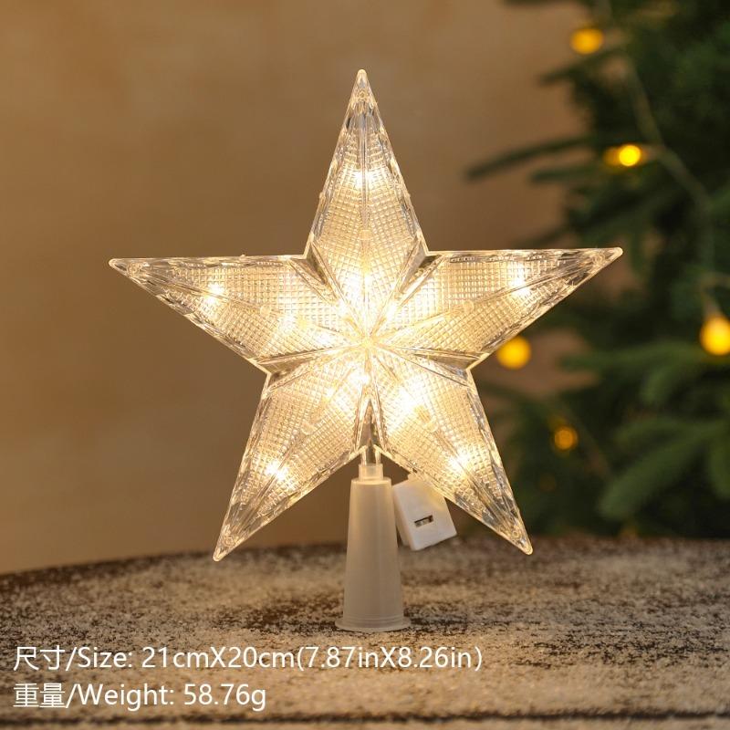 15cm Christmas Tree Decoration Stars Warm White Lights Home Room Decor LED Shining Lamp Xmas Festival TopStar Navidad 1.07in