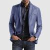Men Suit Coat Formal Business Style Slim Fit Plaid Print Long Sleeve Single Button Closure Mid Length Straight Cardigan Work Office Coat