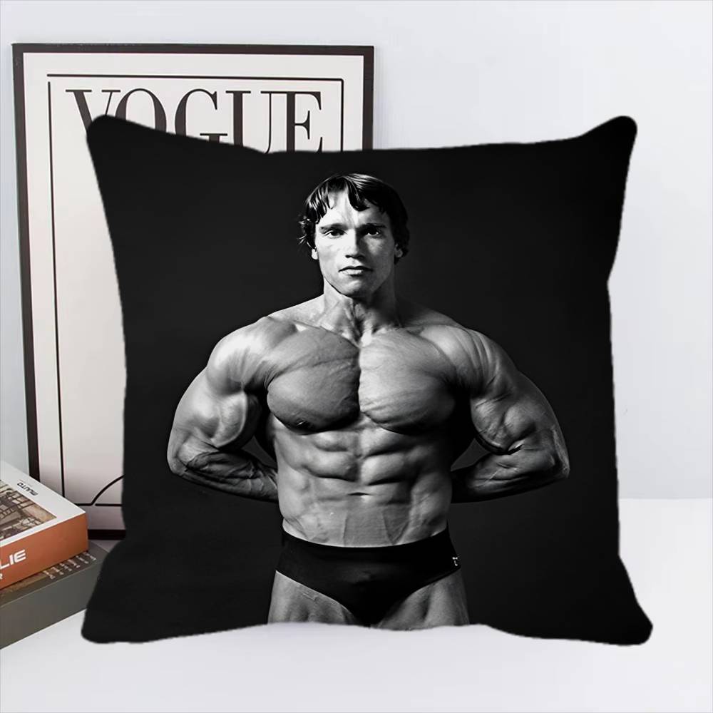 Arnold Schwarzenegger Bodybuilding Muscle Man Fitness Square Pillow Bedroom Sofa Leisure Comfort Cushion Home Decoration