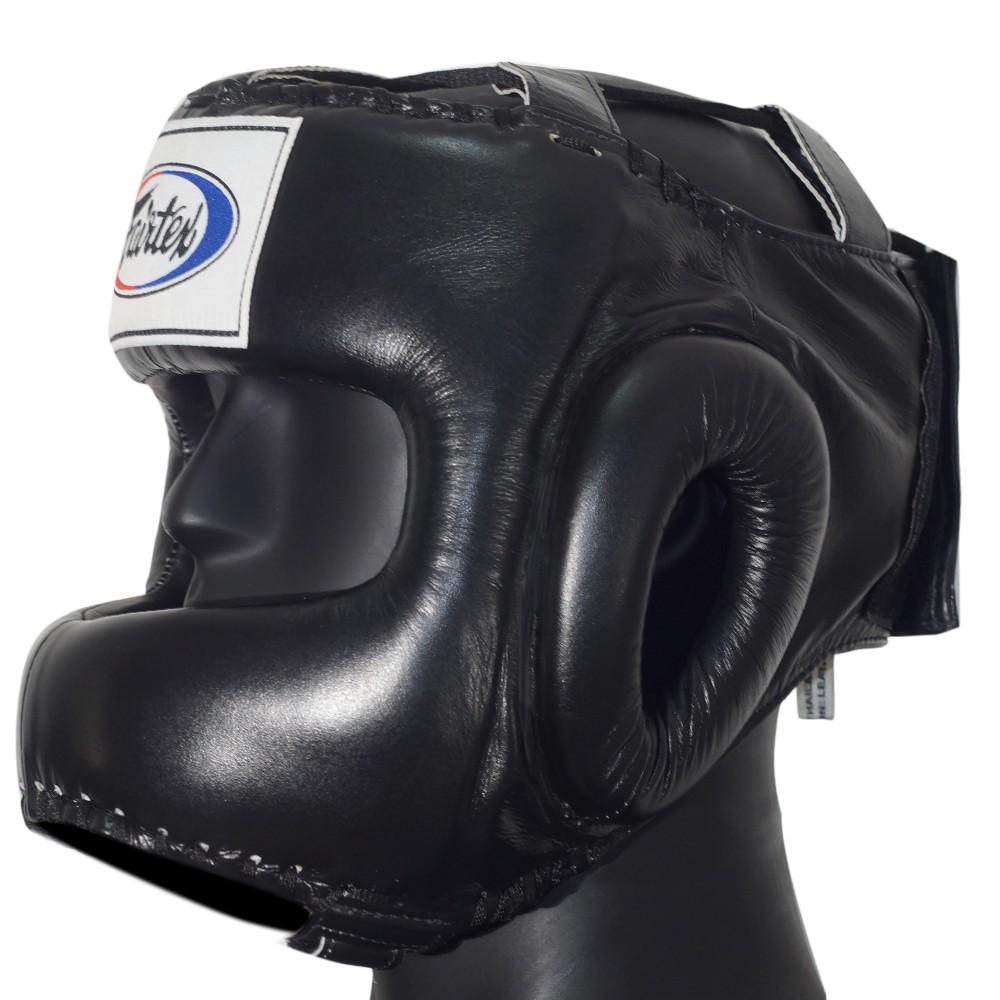 Casco da Pugilato Fairtex HG4 con Protezione Naso Nero M