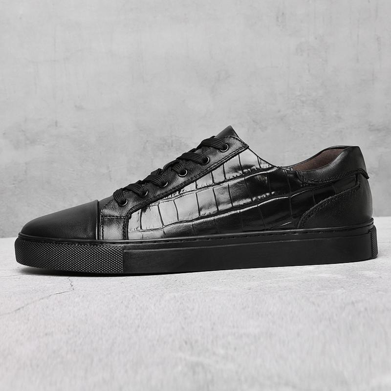 High End Brand Men's Genuine Leather Casual Shoes Simple Black Men's Office Business Shoes Fashionable Oxford Shoes Versatile