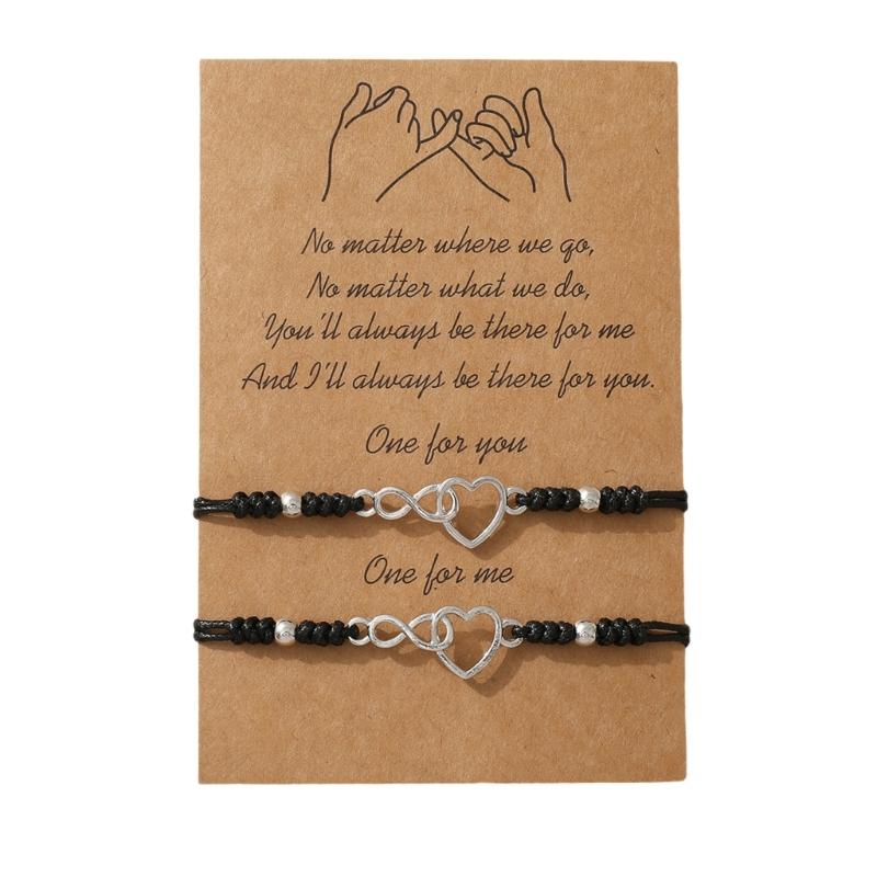 1 Pair Handmade Friendship Bracelets Rope Bracelets Set Adjustable Cotton Anklets Unisex Bracelet for Any Occasion