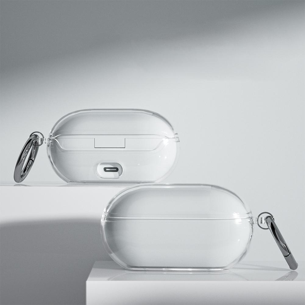 Protective Case Shockproof Earbuds Case Cover Transparent Cover with Keyring for Beats Solo Buds Wireless Earbuds