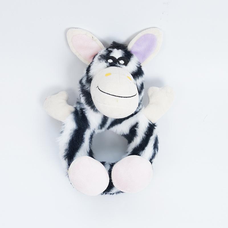 Cute Beast Circle Fun Cartoon Dog Toy for Small & Medium Dogs-Daily Self-Entertainment Noise-Making Durable Chew-Resistant Plush