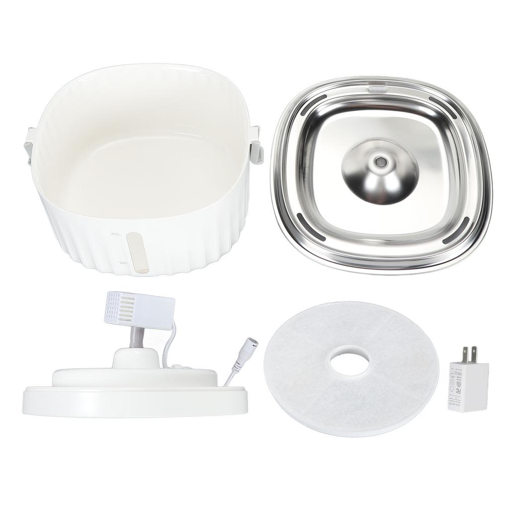 2L Automatic Cat Water Fountain Stainless Steel Multi Layer Filtration Smart Pet Water Dispenser