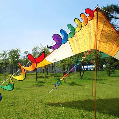 Large Rainbow Wind Spinner 43 Inch Nylon Outdoor Garden Ornament Foldable Design for Yard Decoration
