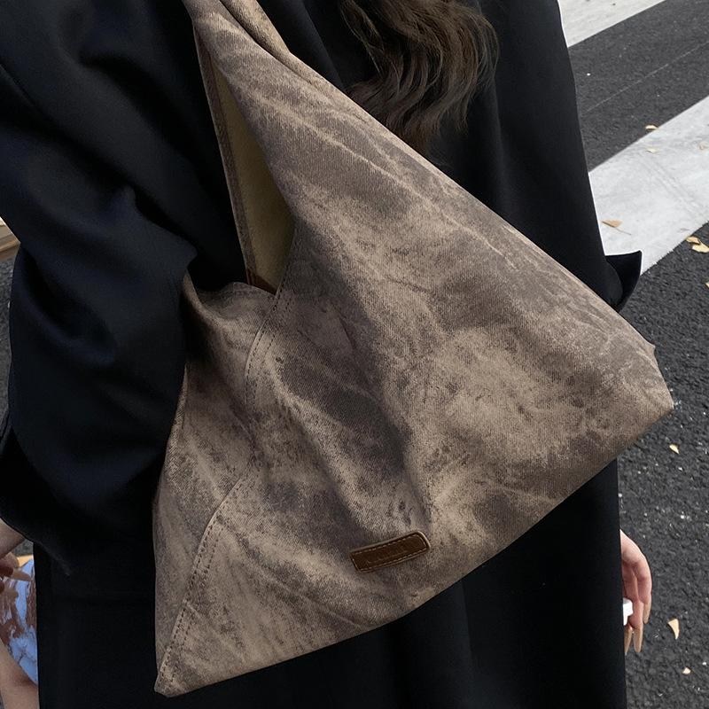 Casual suede large-capacity bag women's new autumn commuting simple and fashionable shoulder bag tote bag