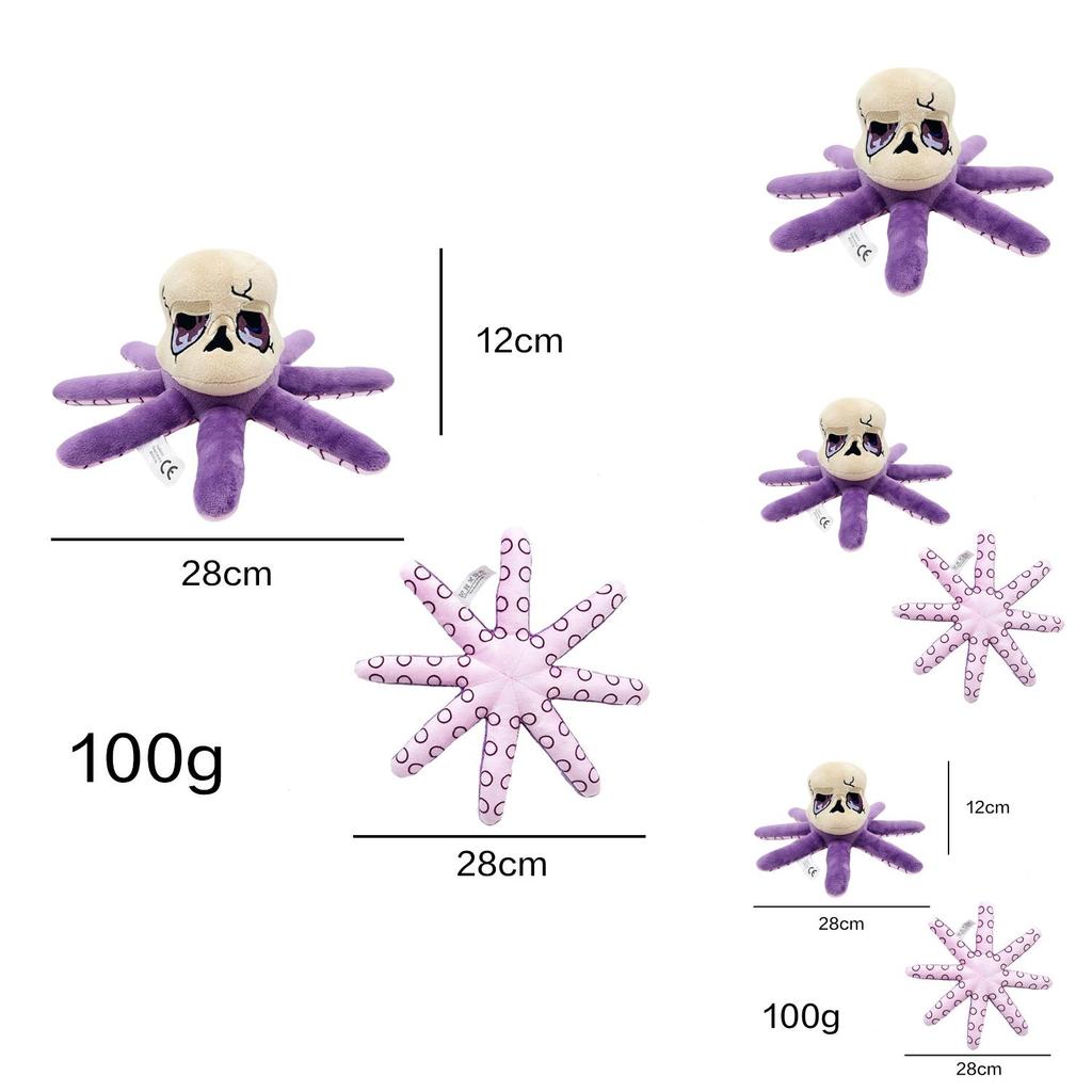 Terry Il Teschio-Polpo Peluche Giocattolo Figura Orrore Polpo Animale di Peluche Bambola 28*12cm