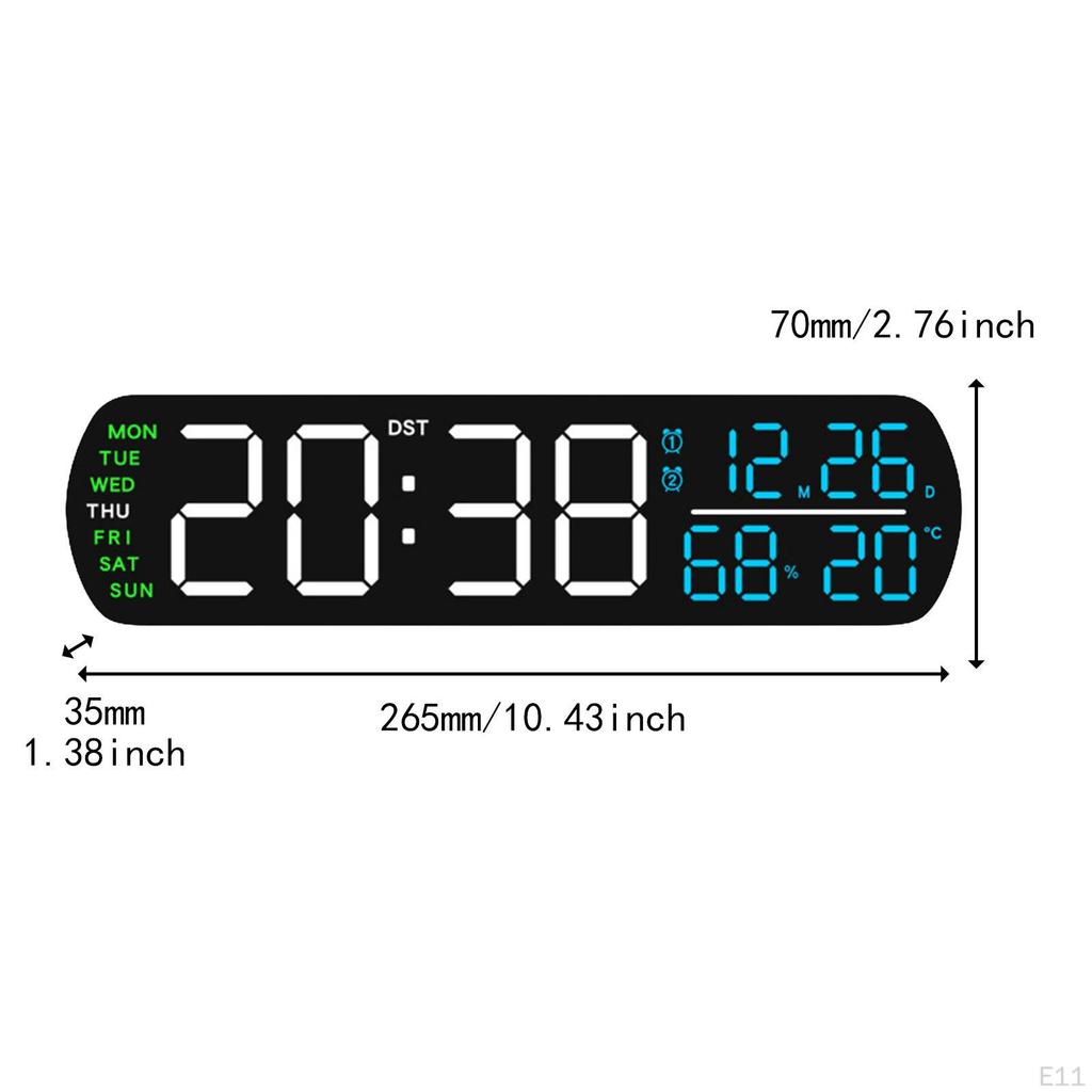 Digital Alarm Clock Desk Clocks Decorative Large Numbers LED Display for Table Home