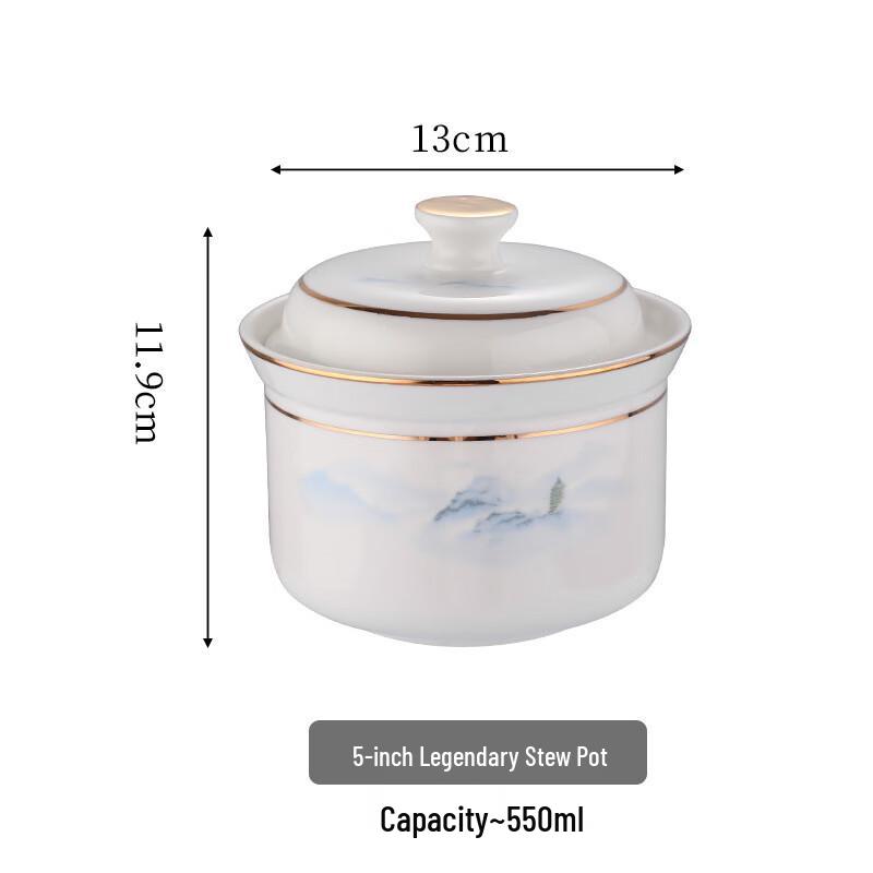 Wutuo Ceramic Double Boiler Stew Pot