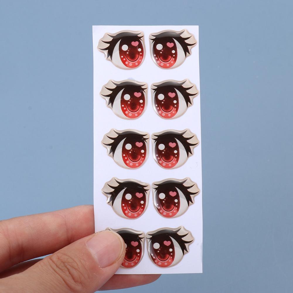 Toys DIY Doll Accessories Clay Decals Face Organ Paster Cartoon Eyes Stickers Love Cute Sticker