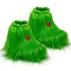 Copripiedi in Pelliccia Verde Grinch - Carini Accessori e Oggetti di Scena per Maschere di Natale