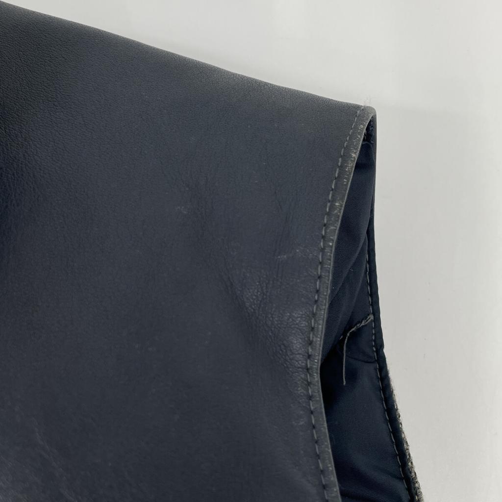 Rocky Mountain Featherbed MK.227068 Wool Leather x Canvas Down Vest coat grayUsed