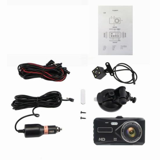 Car DVR 1080P Touch Screen Dual Camera Alloy 4 Inch High