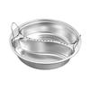 Sectioned Steam Tray Round Metal Insert with Wire Grip Handles for Soup Pot Service and Daily Family Table Tasks