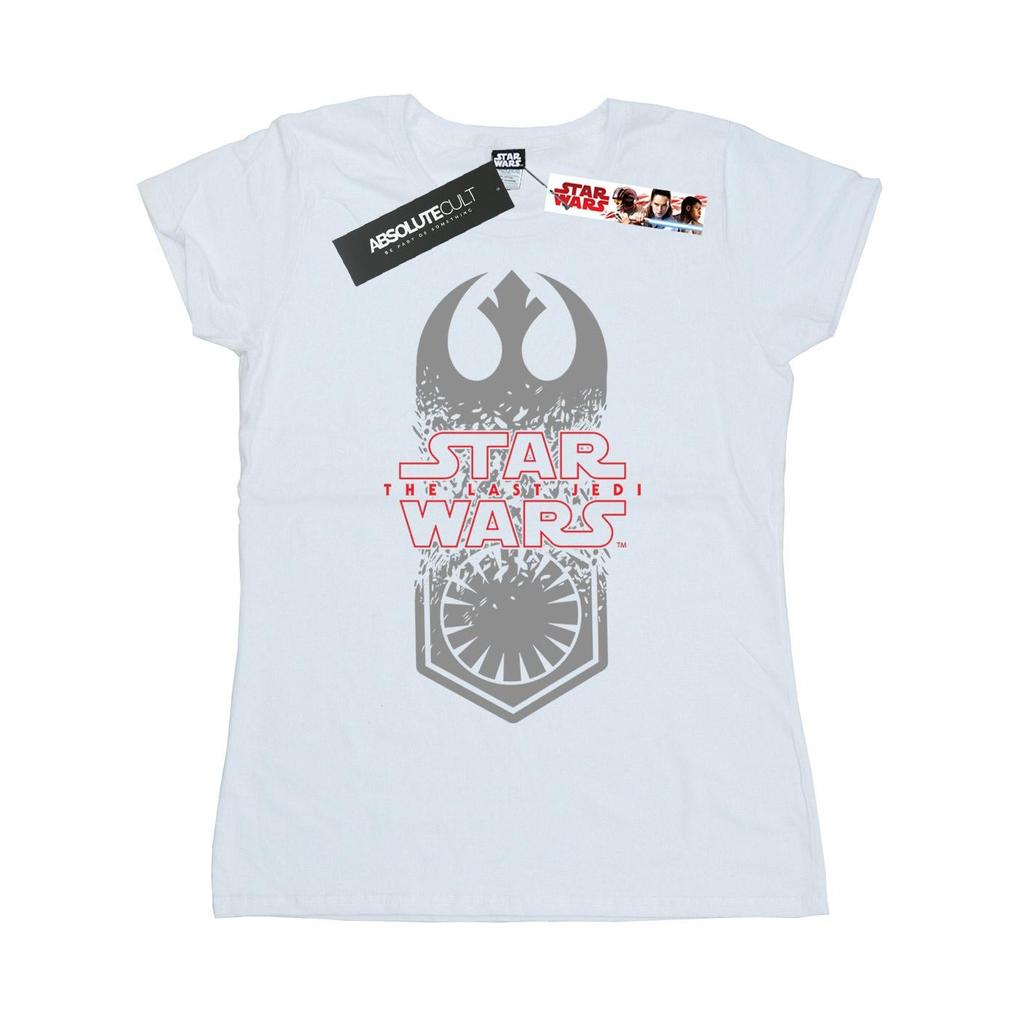 STAR WARS Womens/Ladies The Last Jedi Symbol Crash Cotton T-Shirt