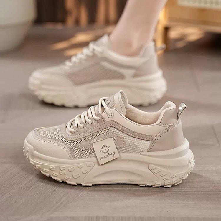 White platform mesh breathable dad shoes women's 2025 summer versatile explosion fashion women's casual sports shoes tide