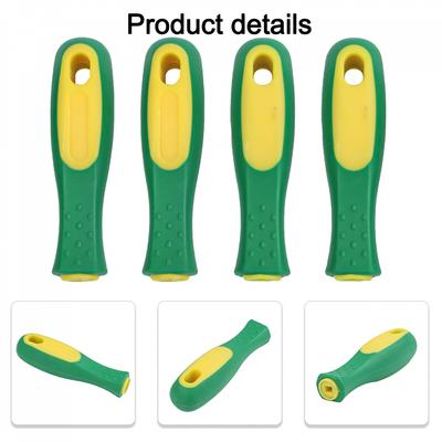 4Pcs Rubber Files Handles Files Supplies 110mm Length Round Rectangular Hole
