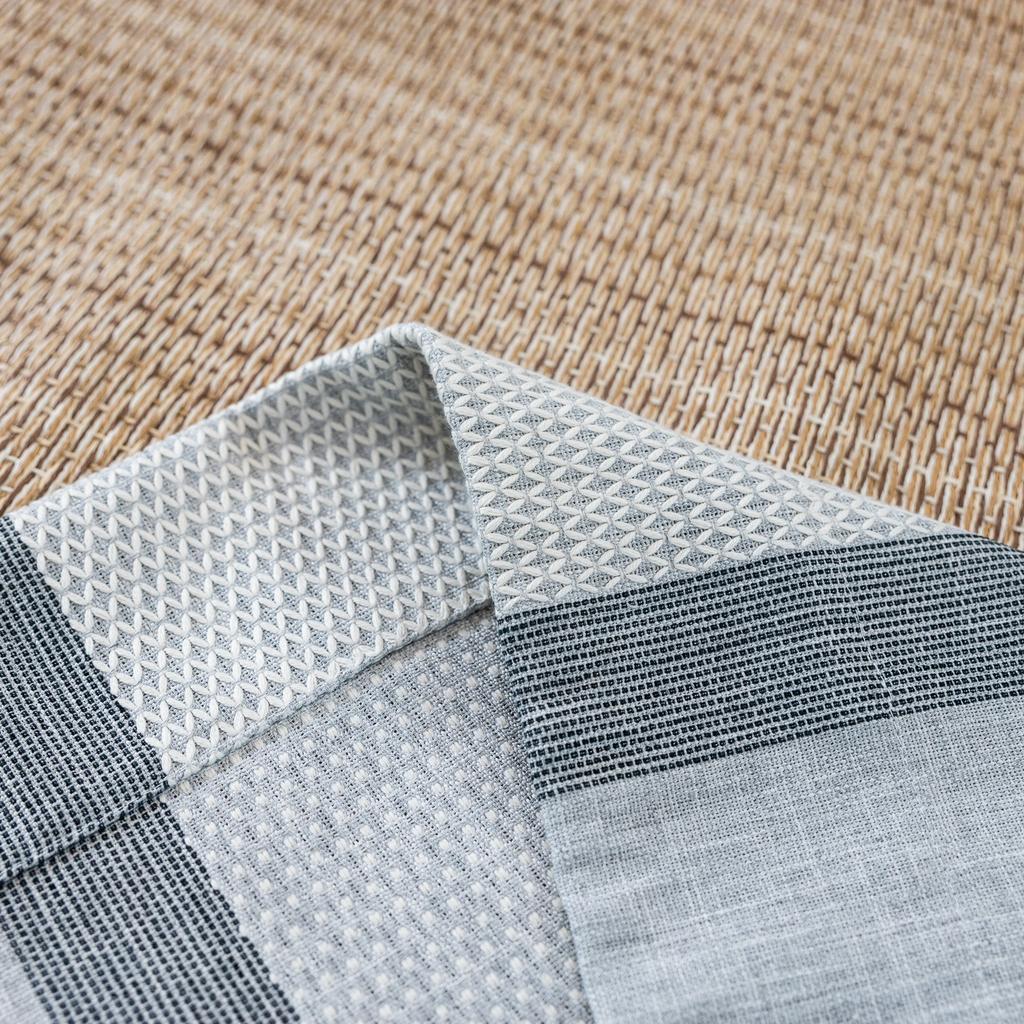 Finished Curtains American Country Living Room Semi-Blackout Windows Geometric Stripes Coffee Kitchen Curtains