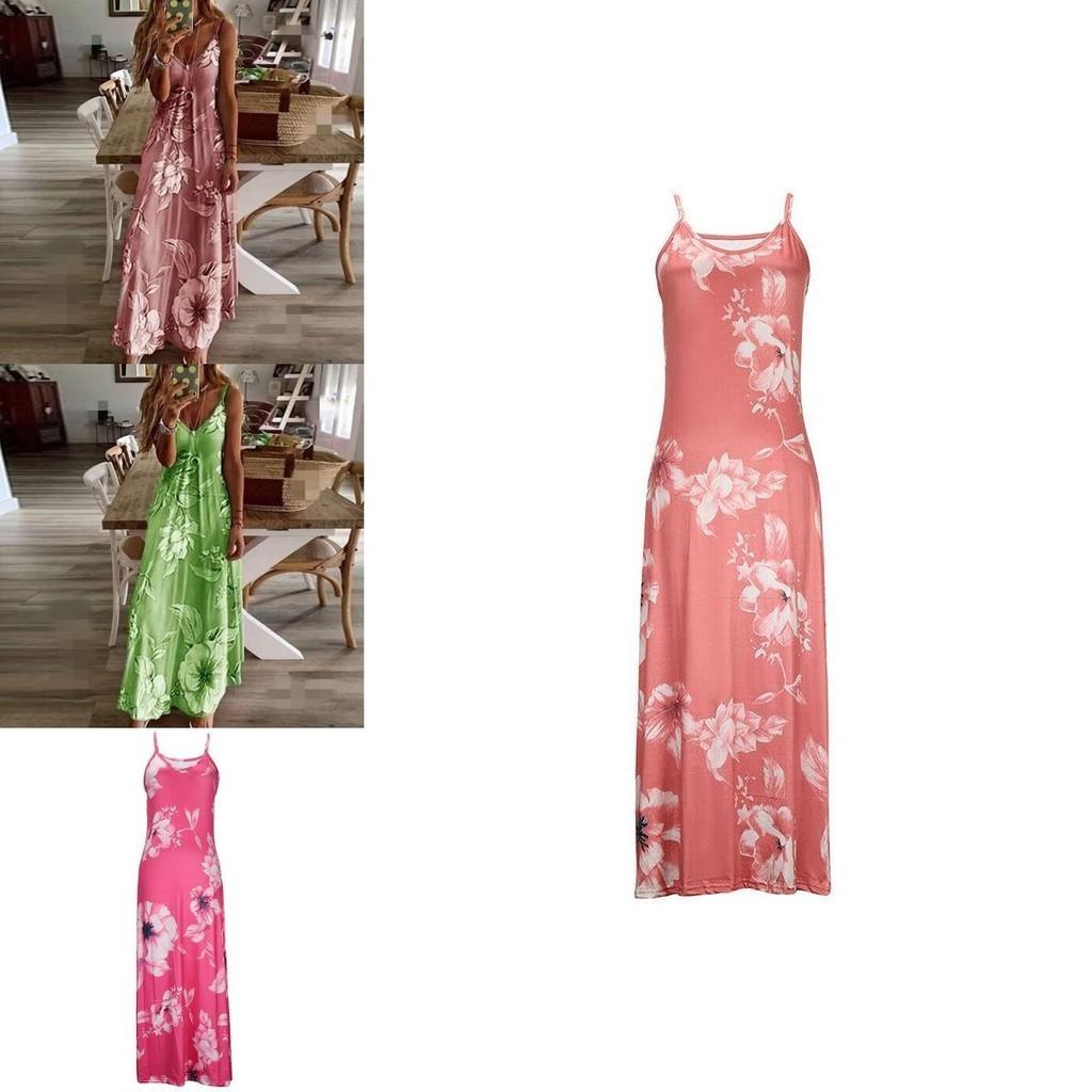 Women's Oversized Floral Printed Sleeveless Maxi Dress For Summer Holidays