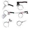 Bleeding Knife Elastic Horror Headband Plastic Head Hoop Accessory Funny Prop Party Favors