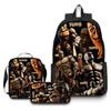 Printed Backpack Wooden Stick Man Shanhaijing School Bag Pencil Case