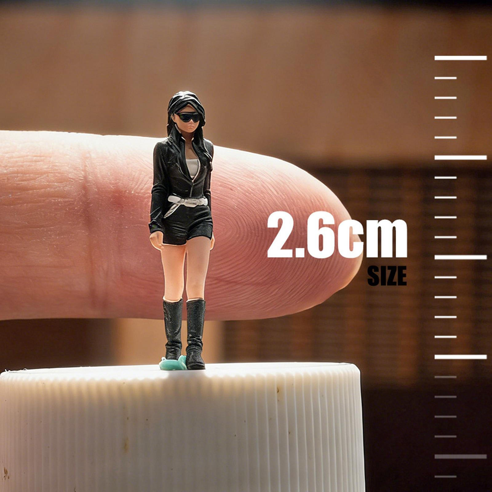 1:64 Scale Miniature Female Figure Realistic Resin, Miniature, Scene Decoration Collectible