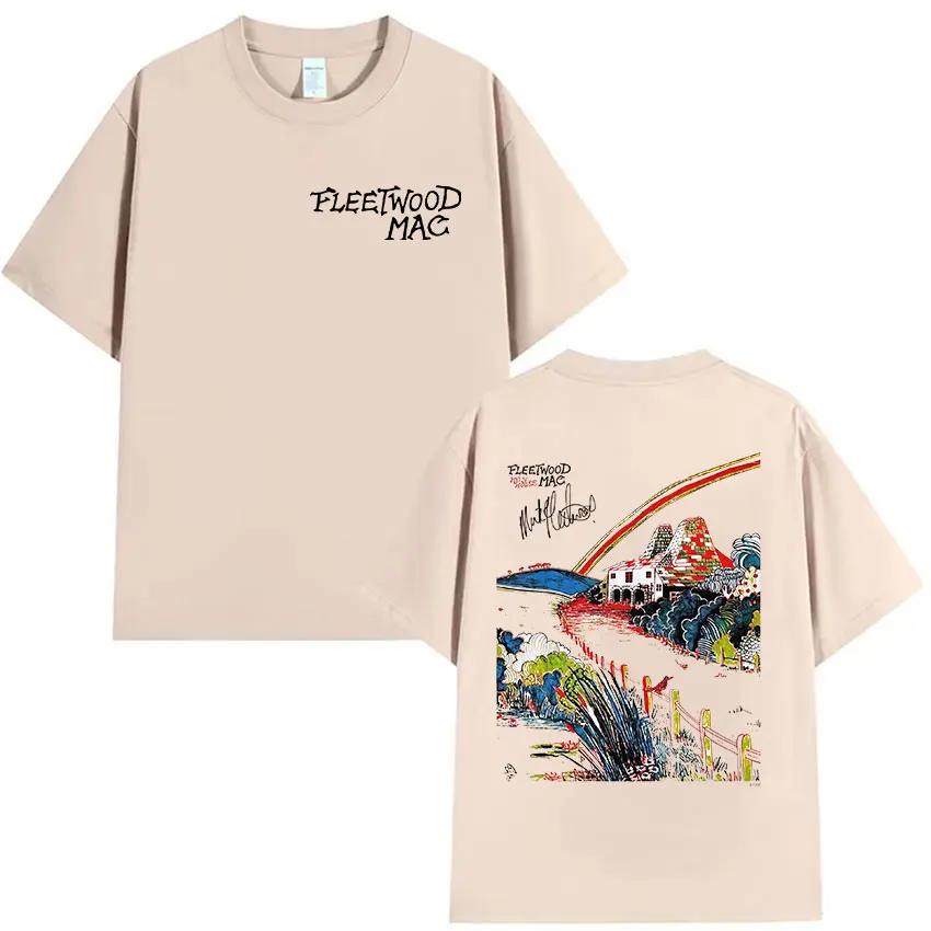 Rock Band Fleetwood Mac Tour 2026 Merch T-shirts Unisexe Femmes Harajuku Mode T-shirt Rétro 100% Coton T-shirts Oversize Streetwear