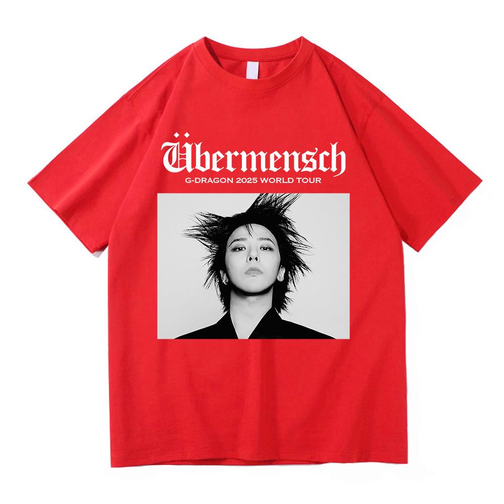 

G-Dragon Übermensch World Tour 2025 T Shirt Men/Women Harajuku Aesthetic Hip Hop T-Shirt High Quality Vintage Cotton Tees Shirts S