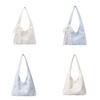 Canvas Tote Bag With Butterfly Knot Print For Daily School And Commuting Use