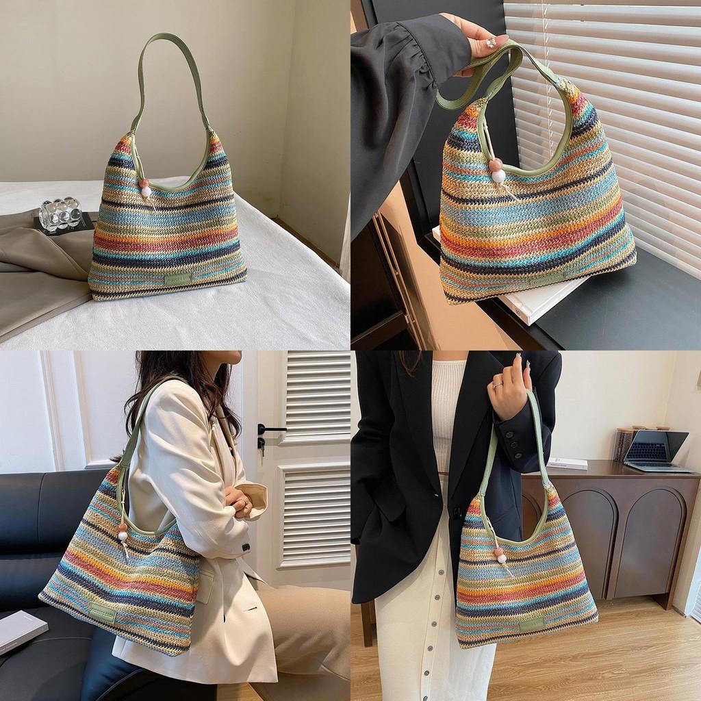 Bunte geräumige modische Tragetasche für Damen, ideal für Strandurlaube