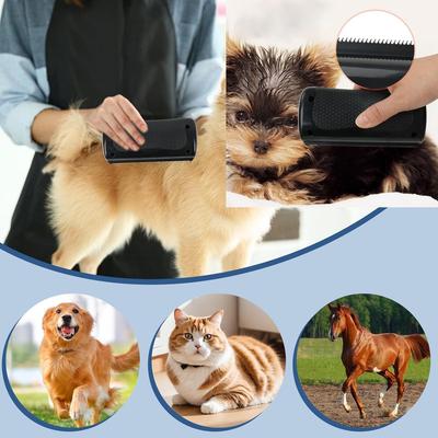 Black Pet Deshedding Brush Ergonomic Dog Brush Cat Grooming Comb Hair Remover Tools for Long and Short Hair Pet