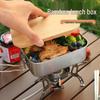 Jun Kaiwei Camping Bento-set i rostfritt stål med bambulock