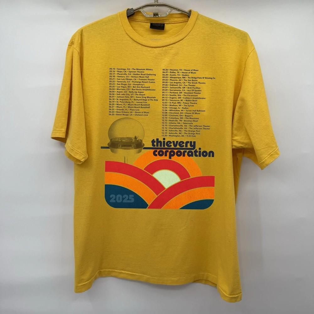 

Thievery Corporation Band North American tour T Shirt Full Size S-5XLOB868 Unisex T-Shirt S