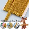 10m Sequin Lace Trim Braided Band for Cosplay Stage Costumes Shoe Hat Curtain DIY Decoration Accessories Sequined Ribbons