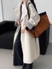 Women's High-End Korean British Retro Trench Coat: Stand-Up Collar, Waist-Cinching, Loose Fit, Mid-Length (5052-1)