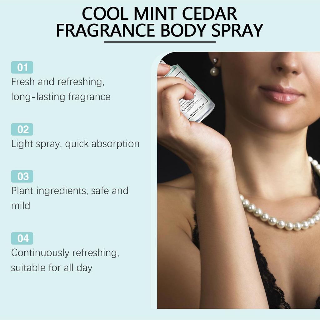 Fresh Body Spray Floral Fruity Fresh Body Neck Wrist Stay  Portable Elegant Mist Perfume100ml