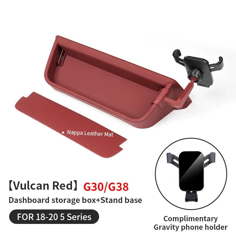 New For BMW 5 Series G30 G38 Car Dashboard Console Storage Box Stowing Tidying Auto Dash Organizer Glasses Phone Holder Acc