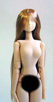 Obitsu 27cm Doll Body with Head 01 – White Skin Tone, Shining Brown Hair