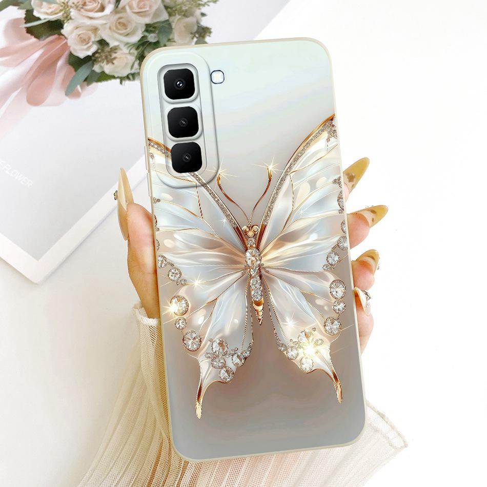 For Infinix Hot 70 X6895 Cute Cat Flower Cartoon Phone Case For Infinix Hot70 Soft Silicone Covers Bumpers