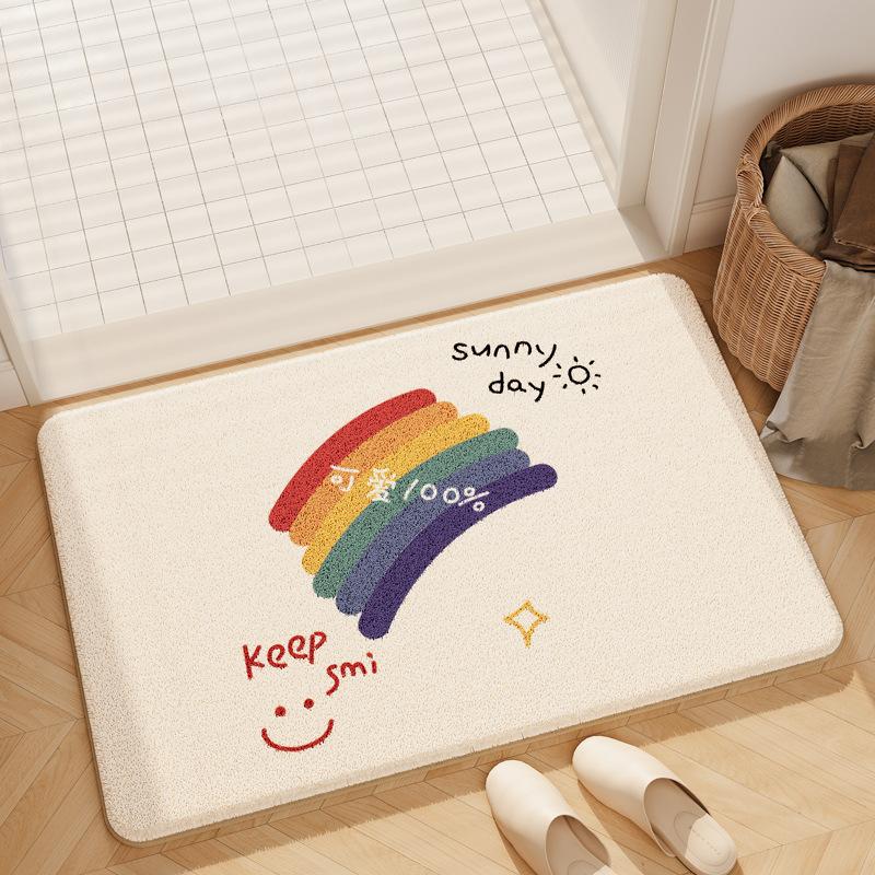 Bathroom Floor Mat Bathroom Anti Slip Quick Drying Foot Mat Entrance Carpet