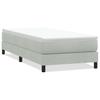 Box Spring Bed Without Mattress Light Grey 80 x 210 cm Velvet