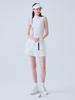 LORDLOAR Slim Ribbed Mock Neck Sleeveless Knit White