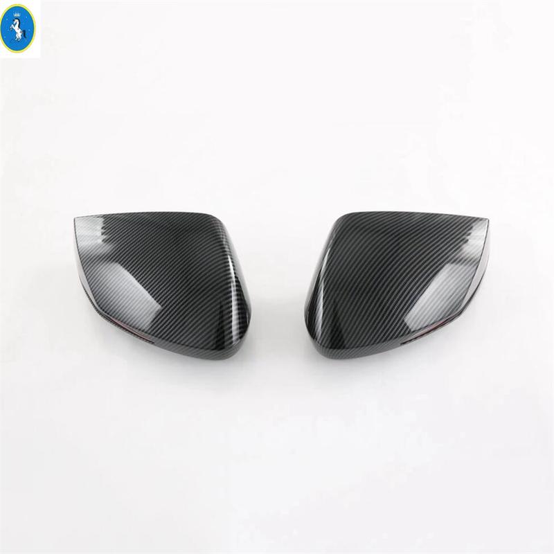 For Kia Sportage NQ5 2024 Carbon Fiber Look Rearview Mirror Shell Rear-view Mirror Cover Trim ABS Exterior Accessories